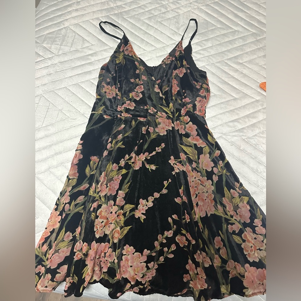 Burnout velvet dress